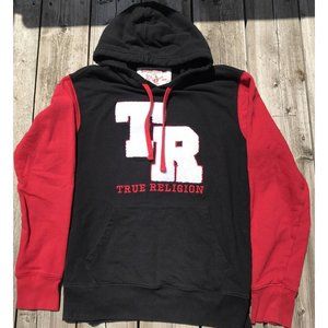 True Religion Hoodie Pullover Unisex Sweatshirt sz M Big Logo